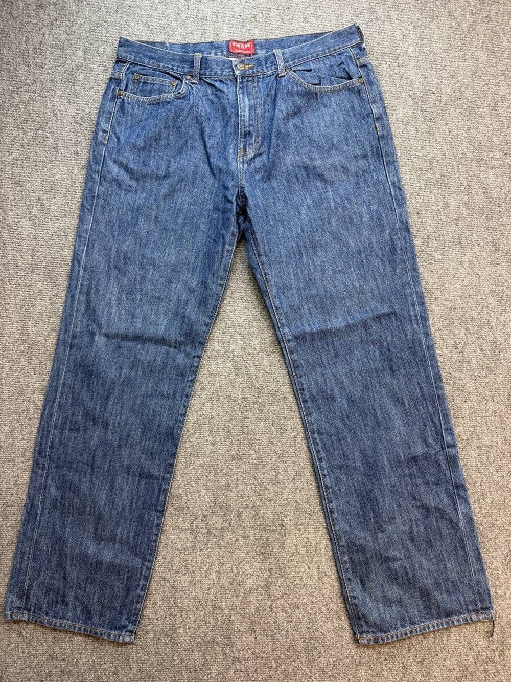 Chaps Denim Men’s Jeans 38x32 Straight Leg Blue 100% Cotton Classic Fit